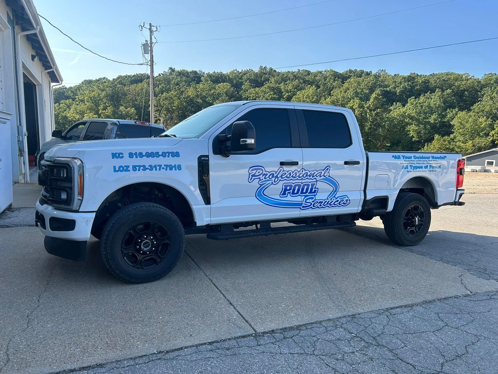 Driver-side Wrapper on Burch Pool truck