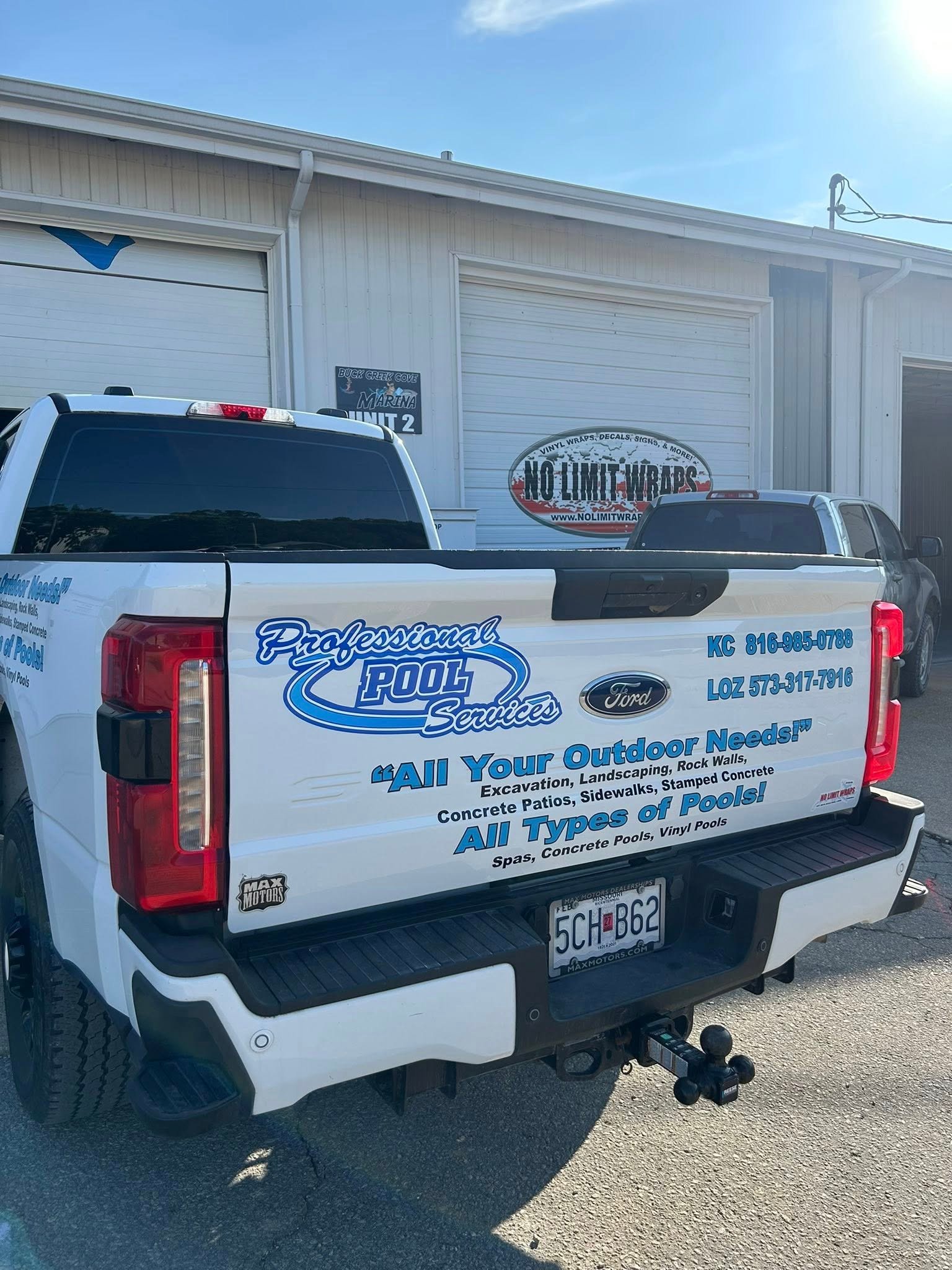 Rear Wrapper on Burch Pool truck